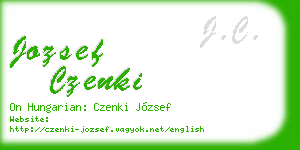 jozsef czenki business card